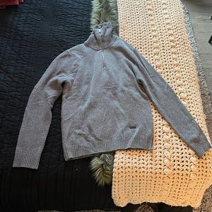 The kooples wool cashmere zip turtle neck